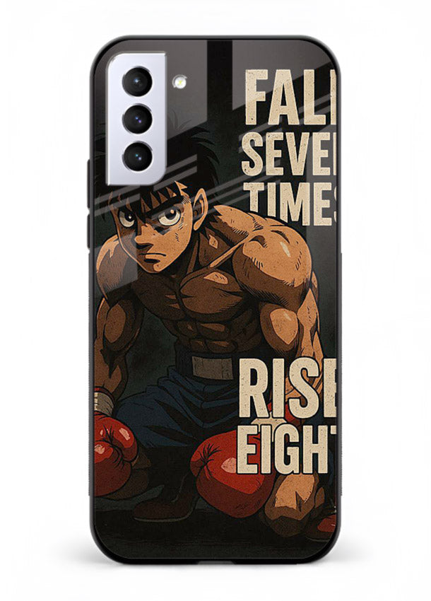ippo punch boxing anime art Samsung S21 Plus glass cover fighting pose strong case