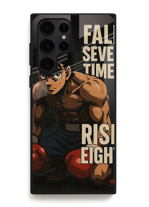 ippo punch boxing anime art Samsung S24 Ultra glass cover fighting pose strong case
