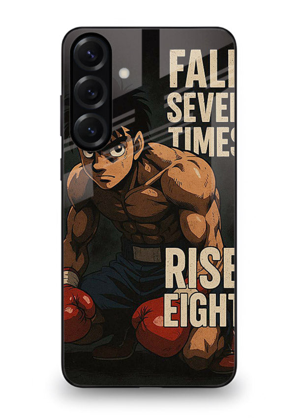 ippo punch boxing anime art Samsung S23 FE glass cover fighting pose strong case
