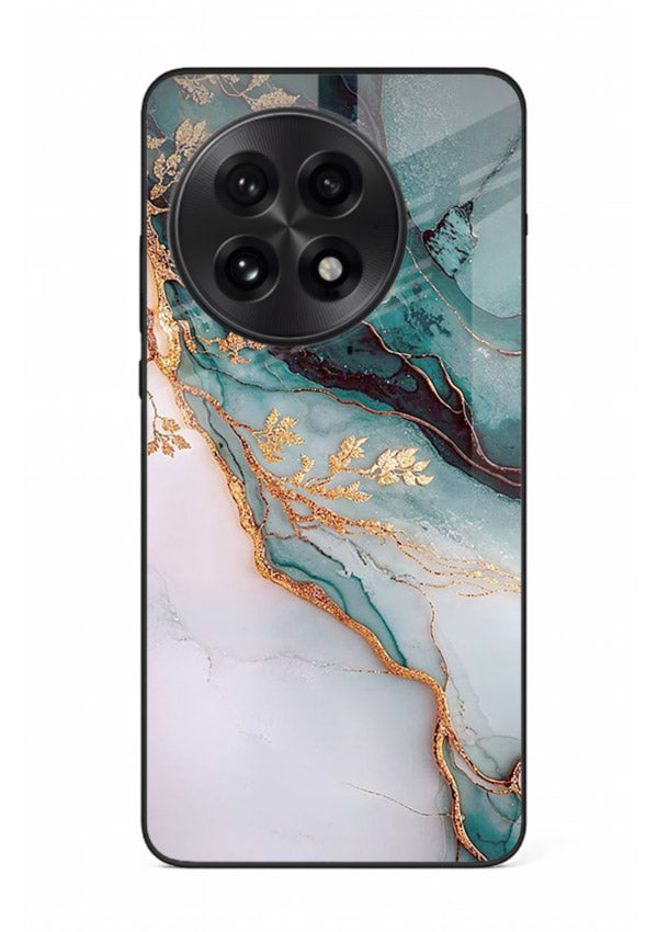 Iridescent Pastel Veins OnePlus 13 glass back cover with shimmering pastel marble texture