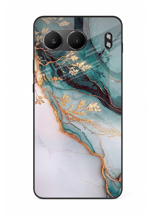 Iridescent Pastel Veins OnePlus Nord 4 glass back cover with shimmering pastel marble texture