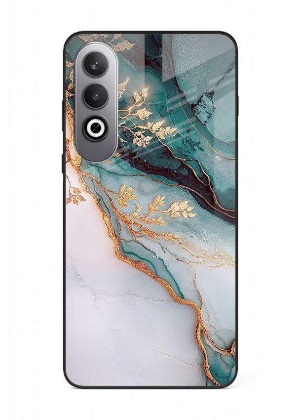 Iridescent Pastel Veins OnePlus Nord CE4 glass back cover with shimmering pastel marble texture