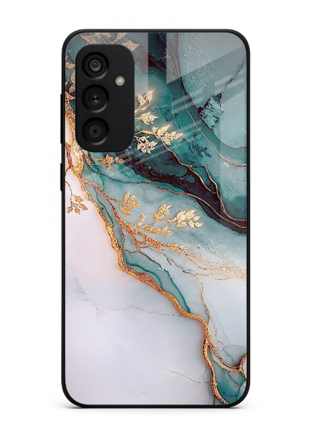 Iridescent Pastel Veins Samsung A15 5G glass back cover with shimmering pastel marble texture