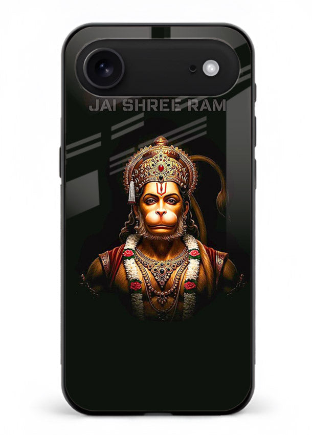 Powerful Jai Shree Ram god art iphone 17 air glass back bold spiritual cover