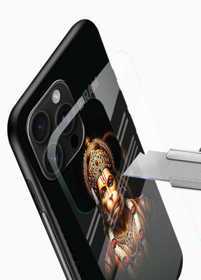 Powerful Jai Shree Ram god art glossy vibrant premium glass back bold spiritual cover - Angle Blade