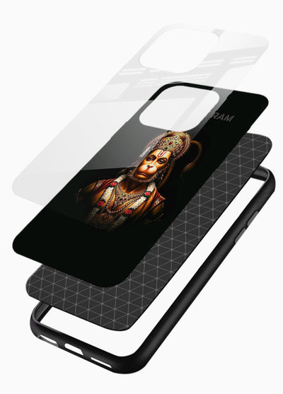 Powerful Jai Shree Ram god art glossy vibrant premium glass back bold spiritual cover - Angle Layers