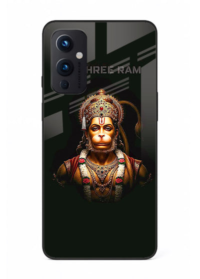 Powerful Jai Shree Ram god art OnePlus 9 Pro glass back bold spiritual cover