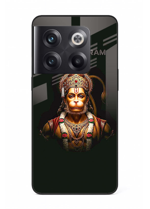 Powerful Jai Shree Ram god art OnePlus 10T glass back bold spiritual cover