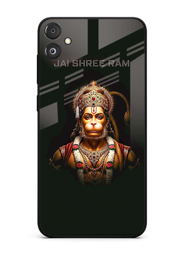 Powerful Jai Shree Ram god art Samsung F14 5G glass back bold spiritual cover