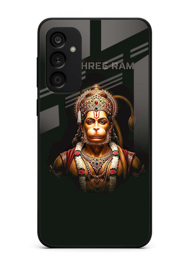 Powerful Jai Shree Ram god art Samsung M14 4G glass back bold spiritual cover