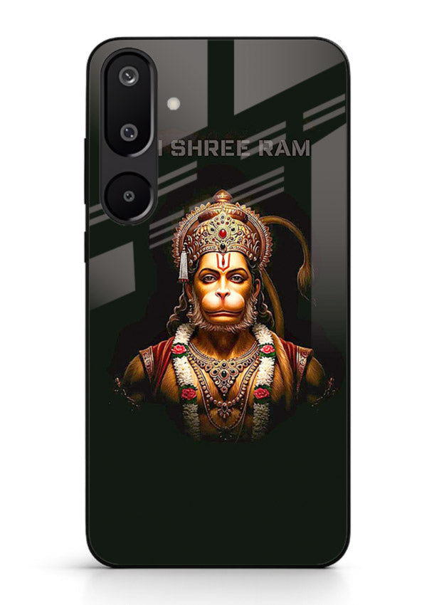Powerful Jai Shree Ram god art Samsung M16 5G glass back bold spiritual cover