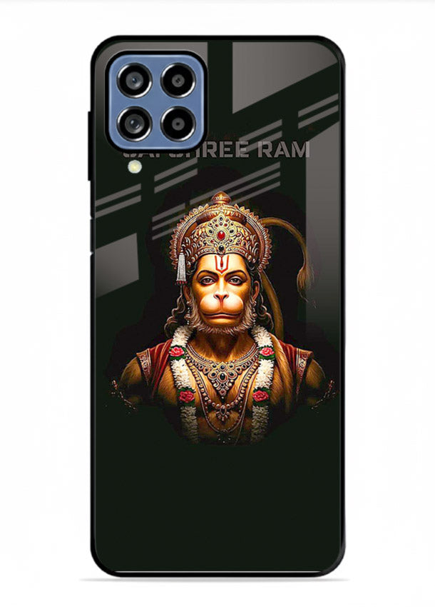 Powerful Jai Shree Ram god art Samsung M33 5G glass back bold spiritual cover