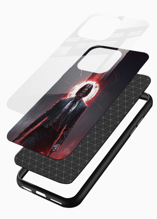 John Wick Action red pose cover for Glossy Vibrant Premium Look - Angle Layers