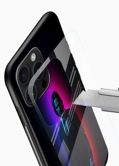 John Wick Baba Yaga neon cover for Glossy Vibrant Premium Look - Angle Blade