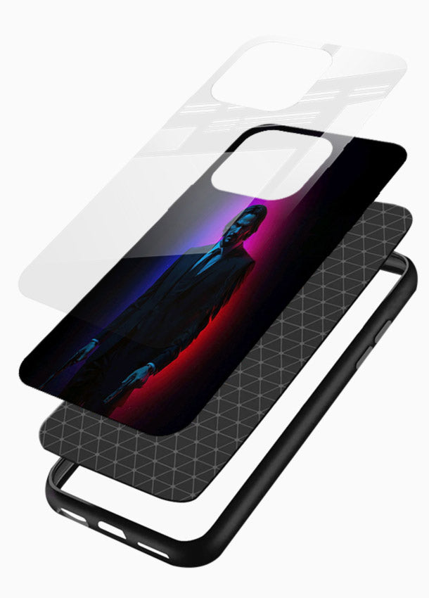 John Wick Baba Yaga neon cover for Glossy Vibrant Premium Look - Angle Layers