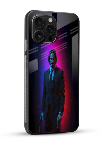 John Wick Baba Yaga neon cover for Glossy Vibrant Premium Look - Angle Side
