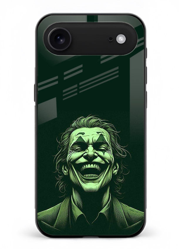 joker toxic smile dark art iphone 18 air glass cover villain themed stylish case