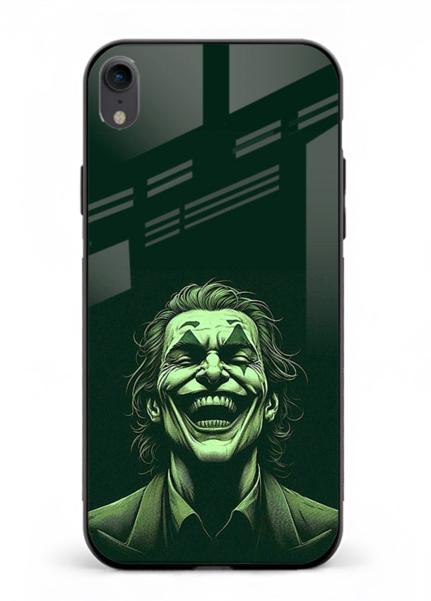 joker toxic smile dark art iphone xr glass cover villain themed stylish case