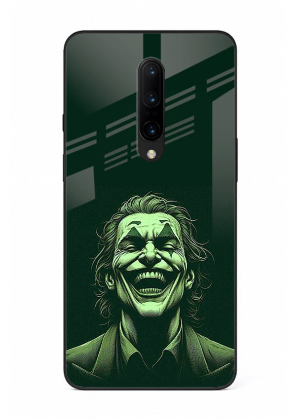 joker toxic smile dark art OnePlus 8 glass cover villain themed stylish case