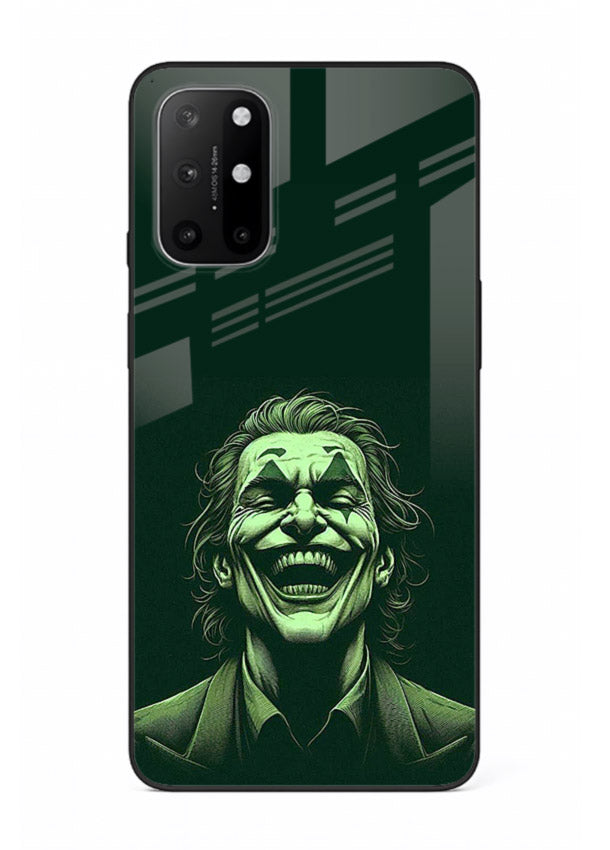 joker toxic smile dark art OnePlus 8T glass cover villain themed stylish case