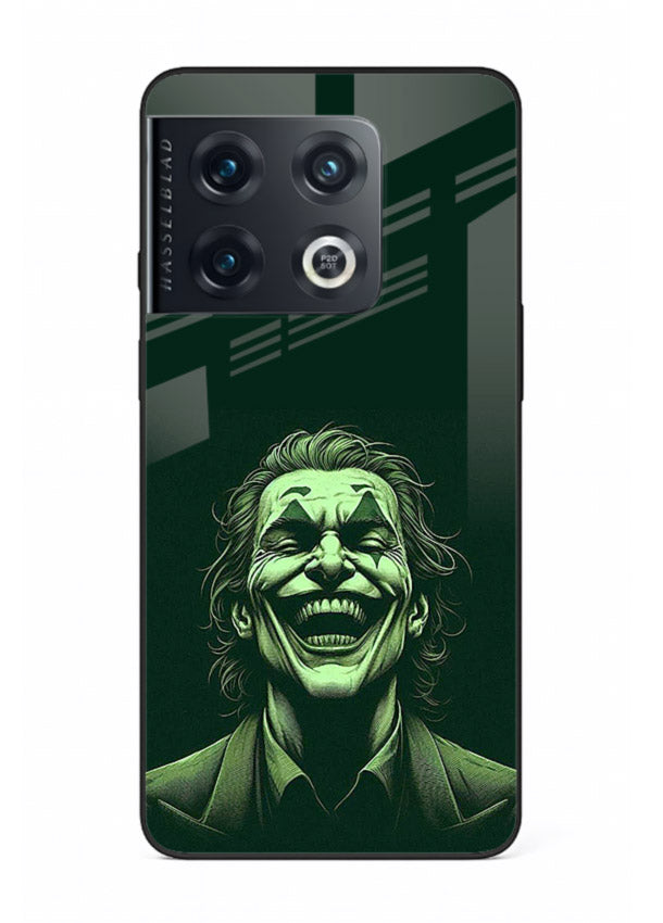 joker toxic smile dark art OnePlus 10 Pro glass cover villain themed stylish case