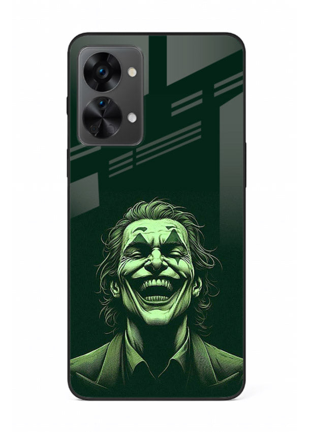 joker toxic smile dark art OnePlus Nord 2T glass cover villain themed stylish case