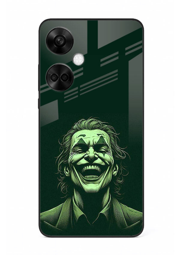 joker toxic smile dark art OnePlus Nord CE3 glass cover villain themed stylish case