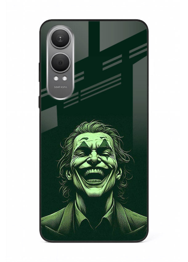 joker toxic smile dark art OnePlus Nord CE4 Lite glass cover villain themed stylish case