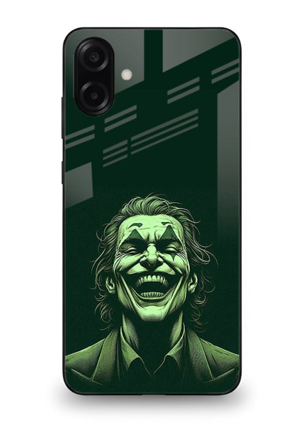 joker toxic smile dark art Samsung A07 4G glass cover villain themed stylish case
