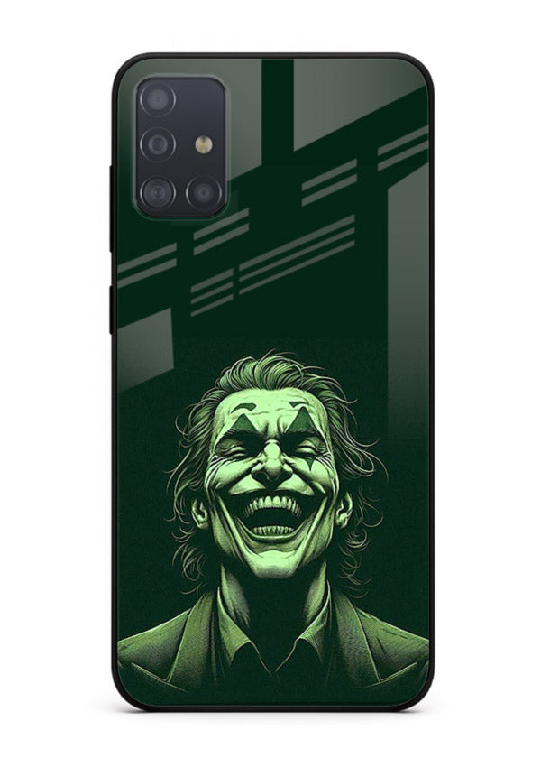 joker toxic smile dark art Samsung A51 glass cover villain themed stylish case
