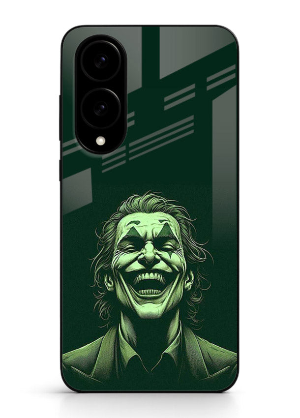 joker toxic smile dark art Samsung S25 Edge glass cover villain themed stylish case