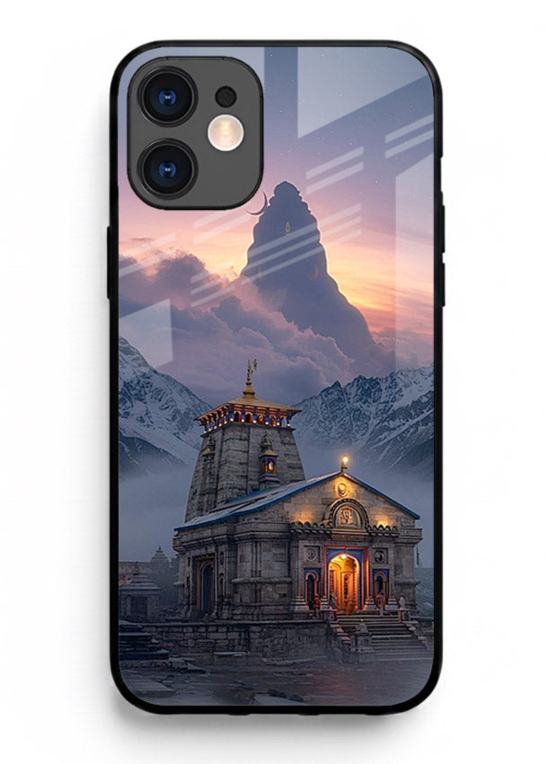 Kedarnath temple mountain spiritual aesthetic iphone 12 glass devotional case