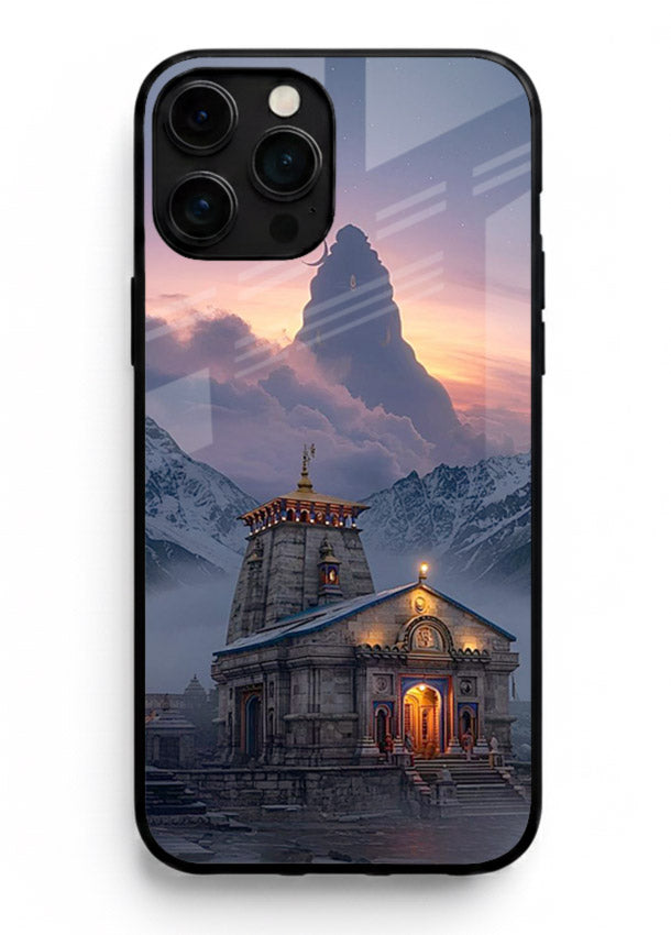 Kedarnath temple mountain spiritual aesthetic iphone 12 pro max glass devotional case