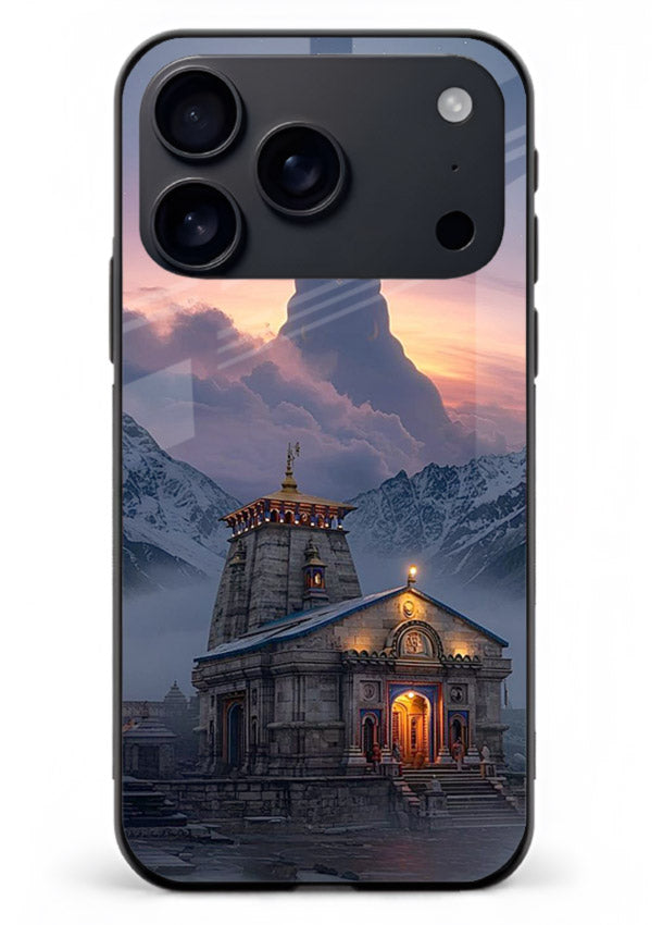 Kedarnath temple mountain spiritual aesthetic iphone 18 pro max glass devotional case