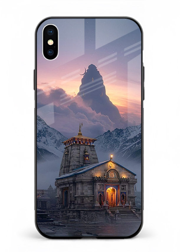 Kedarnath temple mountain spiritual aesthetic iphone xs max glass devotional case