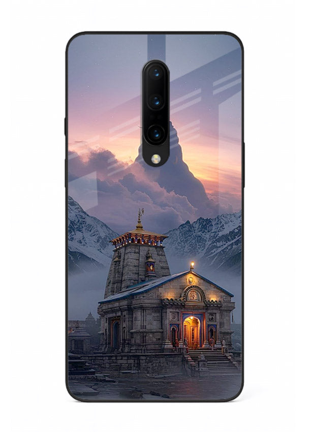 Kedarnath temple mountain spiritual aesthetic OnePlus 7T Pro glass devotional case