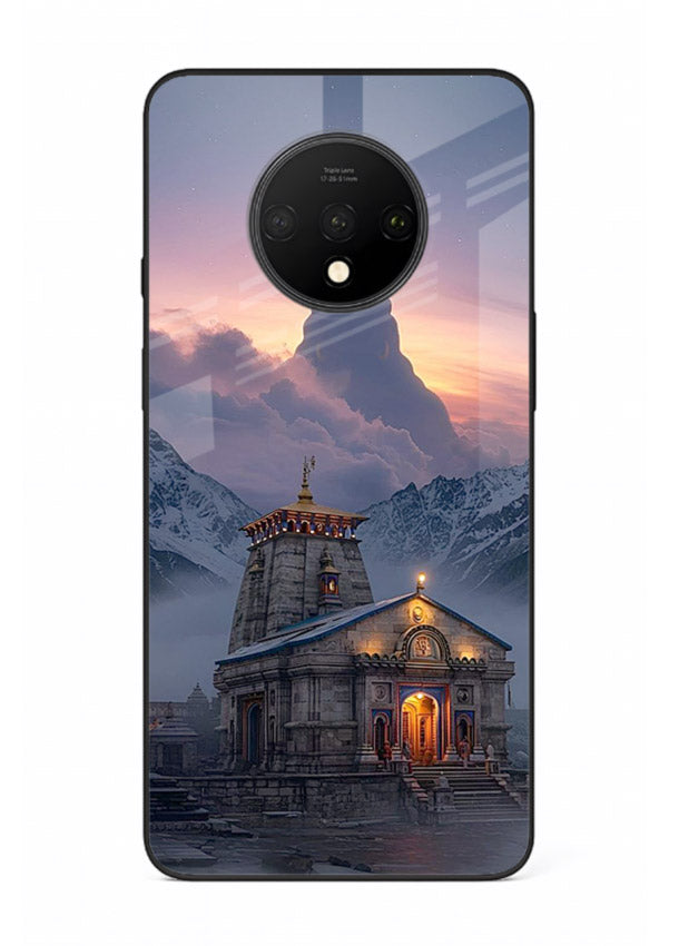 Kedarnath temple mountain spiritual aesthetic OnePlus 7T glass devotional case