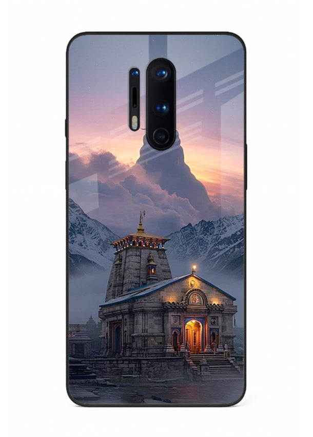 Kedarnath temple mountain spiritual aesthetic OnePlus 8 Pro glass devotional case