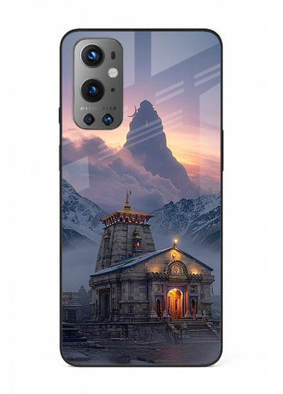 Kedarnath temple mountain spiritual aesthetic OnePlus 9 glass devotional case