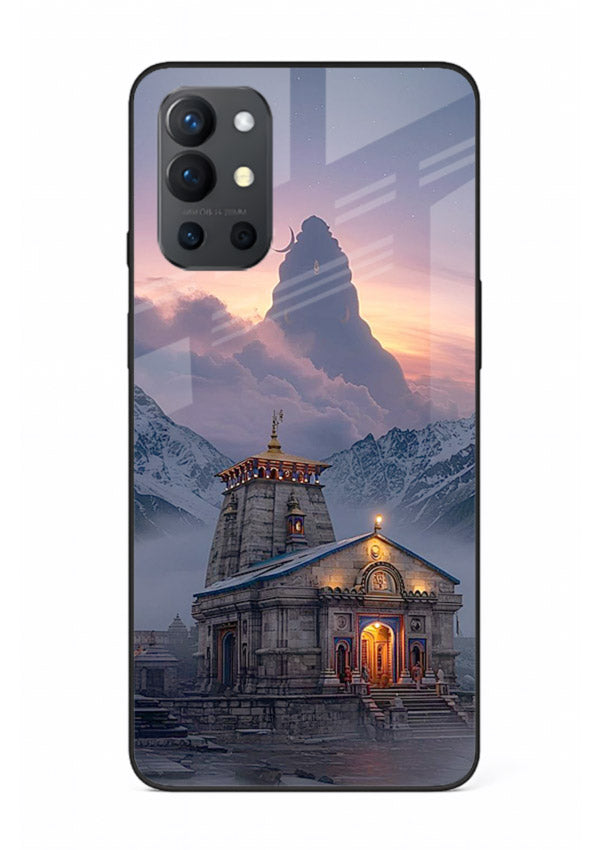 Kedarnath temple mountain spiritual aesthetic OnePlus 9R glass devotional case