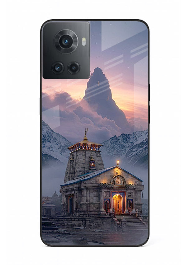 Kedarnath temple mountain spiritual aesthetic OnePlus 10R glass devotional case