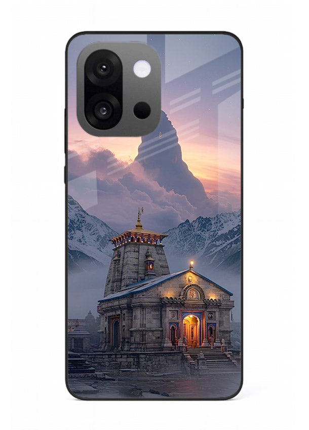 Kedarnath temple mountain spiritual aesthetic OnePlus 13s glass devotional case