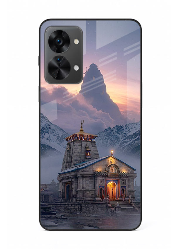 Kedarnath temple mountain spiritual aesthetic OnePlus Nord 2T glass devotional case