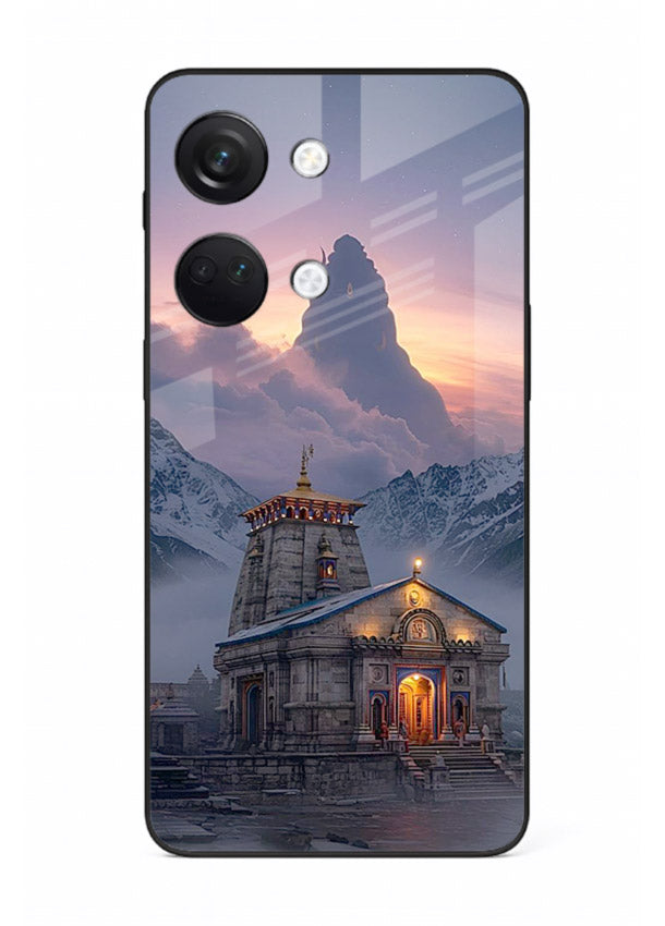 Kedarnath temple mountain spiritual aesthetic OnePlus Nord 3 glass devotional case