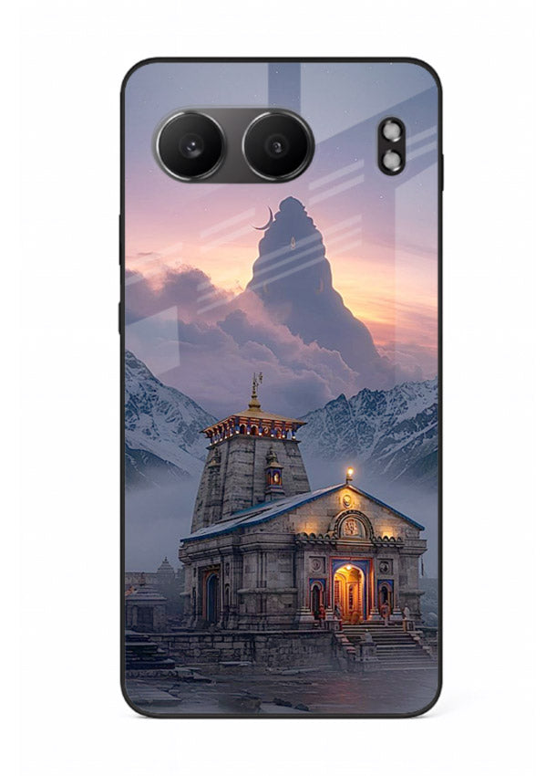 Kedarnath temple mountain spiritual aesthetic OnePlus Nord 4 glass devotional case