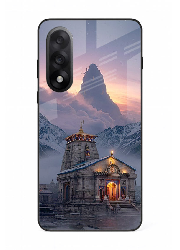 Kedarnath temple mountain spiritual aesthetic OnePlus Nord 5 glass devotional case