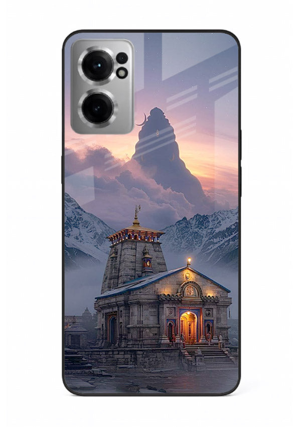 Kedarnath temple mountain spiritual aesthetic OnePlus Nord CE2 5G glass devotional case