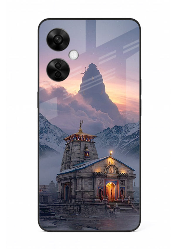 Kedarnath temple mountain spiritual aesthetic OnePlus Nord CE3 Lite glass devotional case