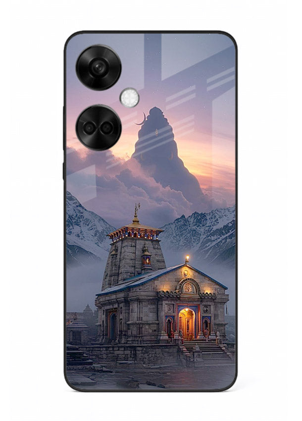 Kedarnath temple mountain spiritual aesthetic OnePlus Nord CE3 glass devotional case