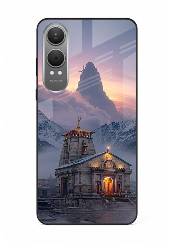 Kedarnath temple mountain spiritual aesthetic OnePlus Nord CE4 Lite glass devotional case
